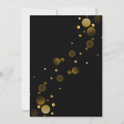 Laten we Gold Bokeh Gradient Black verjaardag vier Kaart (Achterkant)