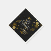 Laten we Gold Bokeh Gradient Black verjaardag vier Servet (Hoek)