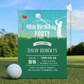 Laten we Golf in de openlucht spelen 40th Birthday Kaart