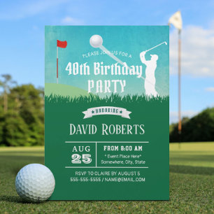 Laten we Golf in de openlucht spelen 40th Birthday Kaart