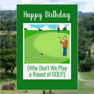 Laten we golf spelen. Happy Birthday Golfer
