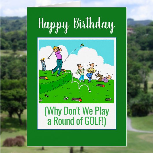 Laten we golf spelen. Happy Birthday Golfer