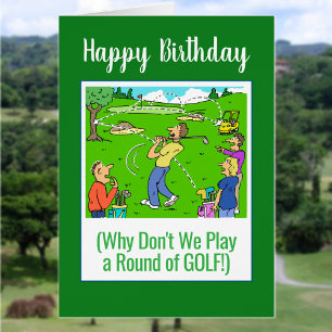 Laten we golf spelen. Happy Birthday Golfer