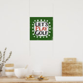 Laten we golfen Poster Wall Art spelen (Keuken)