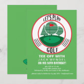 Laten we Golfuitnodiging afspelen Kaart (Voorkant / Achterkant)