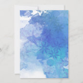 Laten we goud rand abstract blauwe spettering vier kaart (Achterkant)