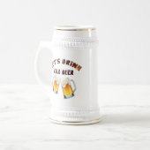 laten we gouden bier drinken bierpul (Voorkant links)