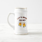 laten we gouden bier drinken bierpul (Links)