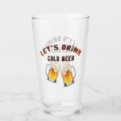 laten we gouden bierglas drinken glas (Achterkant)