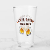 laten we gouden bierglas drinken glas (Voorkant)