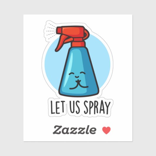 Laten we grappige bidfleswoordspeling spuiten sticker (Vel)