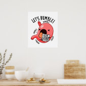 Laten we Grappige Buikspieren Pun spelen Poster (Keuken)