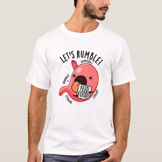 Laten we Grappige Buikspieren Pun spelen T-shirt (Voorkant)