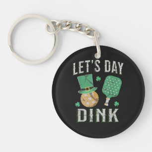 Laten we grappige pickleball dinken sleutelhanger