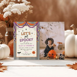 Laten we Griezelen Kinderen Halloween Verjaardag F Kaart