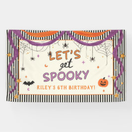Laten we Griezelen Kinderen Halloween Verjaardagsf Spandoek