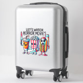 Laten we Griezelfilms Kijken – Killer Snack Squad Sticker (Koffer)