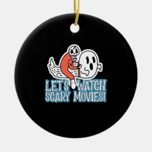 Laten we Griezelfilms Schreeuwen Horror zien Keramisch Ornament