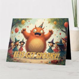 Laten we griezelig doen – Leuke monsterfeestpret Kaart