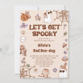 Laten we griezelig Halloween schattig 2e verjaarda Kaart (Voorkant)