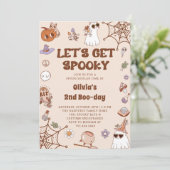 Laten we griezelig Halloween schattig 2e verjaarda Kaart (Staand voorkant)