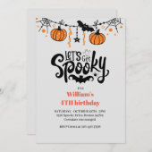 Laten we griezelig leuk Kinder Halloween Verjaarda Kaart (Voorkant / Achterkant)