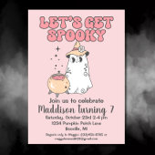 Laten we griezelig Schattige Groovy Halloween Verj Kaart