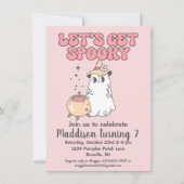 Laten we griezelig Schattige Groovy Halloween Verj Kaart (Voorkant)