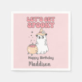 Laten we griezelig Schattige Groovy Halloween Verj Servet (Voorkant)