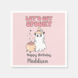 Laten we griezelig Schattige Groovy Halloween Verj Servet