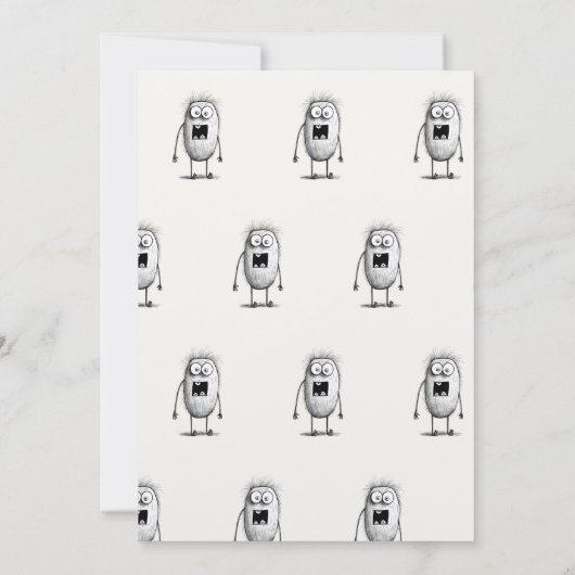 Laten we griezelig worden! Creepy monsters kindere Kaart (Achterkant)