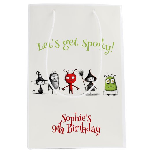 Laten we griezelig worden! Creepy monsters kindere Medium Cadeauzakje (Voorkant)