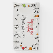 Laten we griezelig worden! Creepy monsters kindere Spandoek (Verticaal)