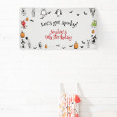 Laten we griezelig worden! Creepy monsters kindere Spandoek (Insitu)