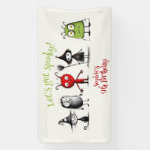 Laten we griezelig worden! Creepy monsters kindere Spandoek (Verticaal)