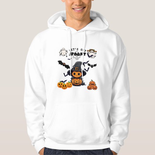 Laten we griezelig worden, Halloween pompoen Hoodie (Voorkant)