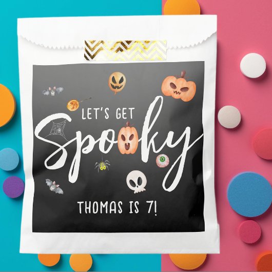 Laten we griezelig worden! Halloween verjaardagsfe Bedankzakje