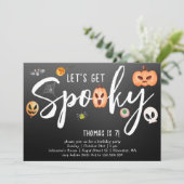 Laten we griezelig worden! Halloween verjaardagsfe Kaart (Staand voorkant)