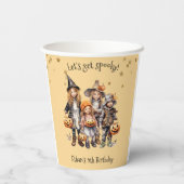 Laten we griezelig worden! Kostuum kinderen verjaa Papieren Bekers (Achterkant)