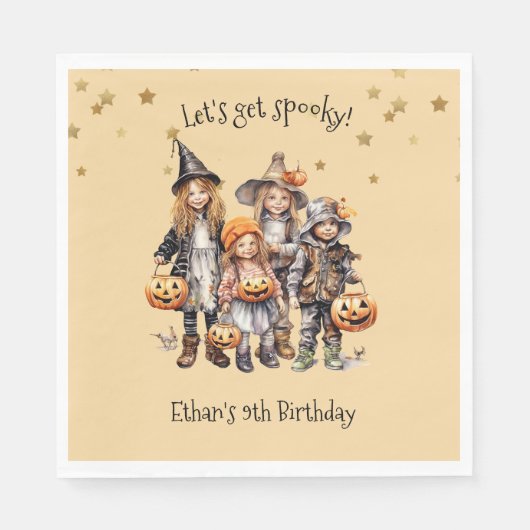 Laten we griezelig worden! Kostuum kinderen verjaa Servet (Voorkant)