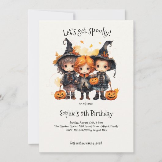 Laten we griezelig worden! Spooktacular kids verja Kaart (Voorkant)