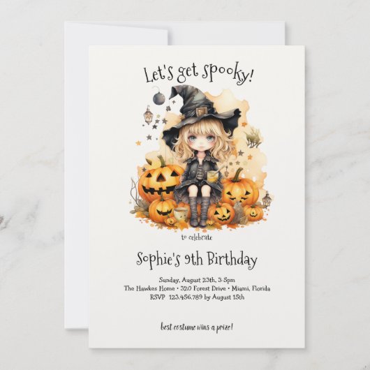 Laten we griezelig worden! Spooktacular kids verja Kaart (Voorkant)