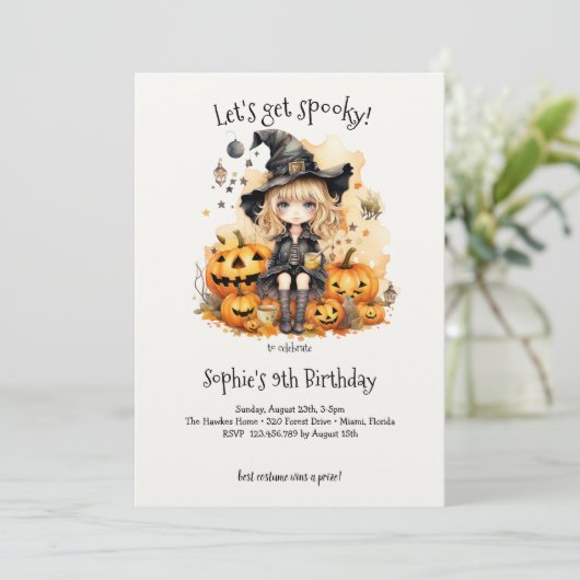 Laten we griezelig worden! Spooktacular kids verja Kaart (Staand voorkant)