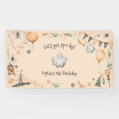 Laten we griezelig worden! Spooktacular kids verja Spandoek (Horizontaal)