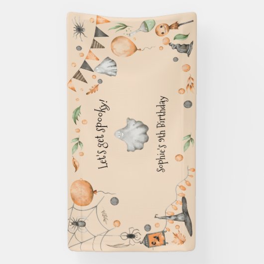 Laten we griezelig worden! Spooktacular kids verja Spandoek (Verticaal)