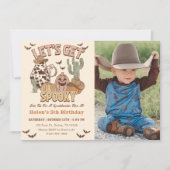 Laten we griezelige 5e verjaardag Westerne feestfo Kaart (Voorkant)