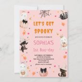 Laten we griezelige Halloween 1e Boo-dag Verjaarda Kaart (Voorkant)