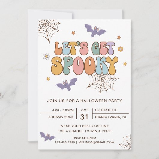 Laten we griezelige Halloween feestuitnodiging kri Kaart (Voorkant)