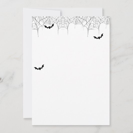 Laten we griezelige Halloween kostuum party uitnod Kaart (Achterkant)