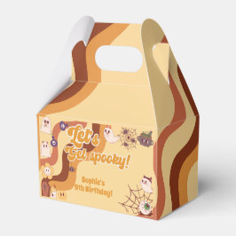 Laten we griezelige Halloween retro kinderen verja Bedankdoosjes